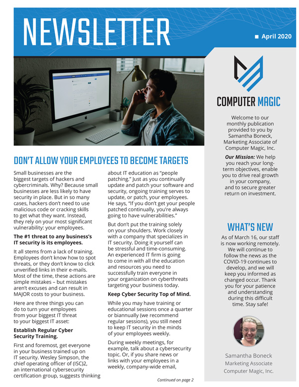 April Newsletter 2020